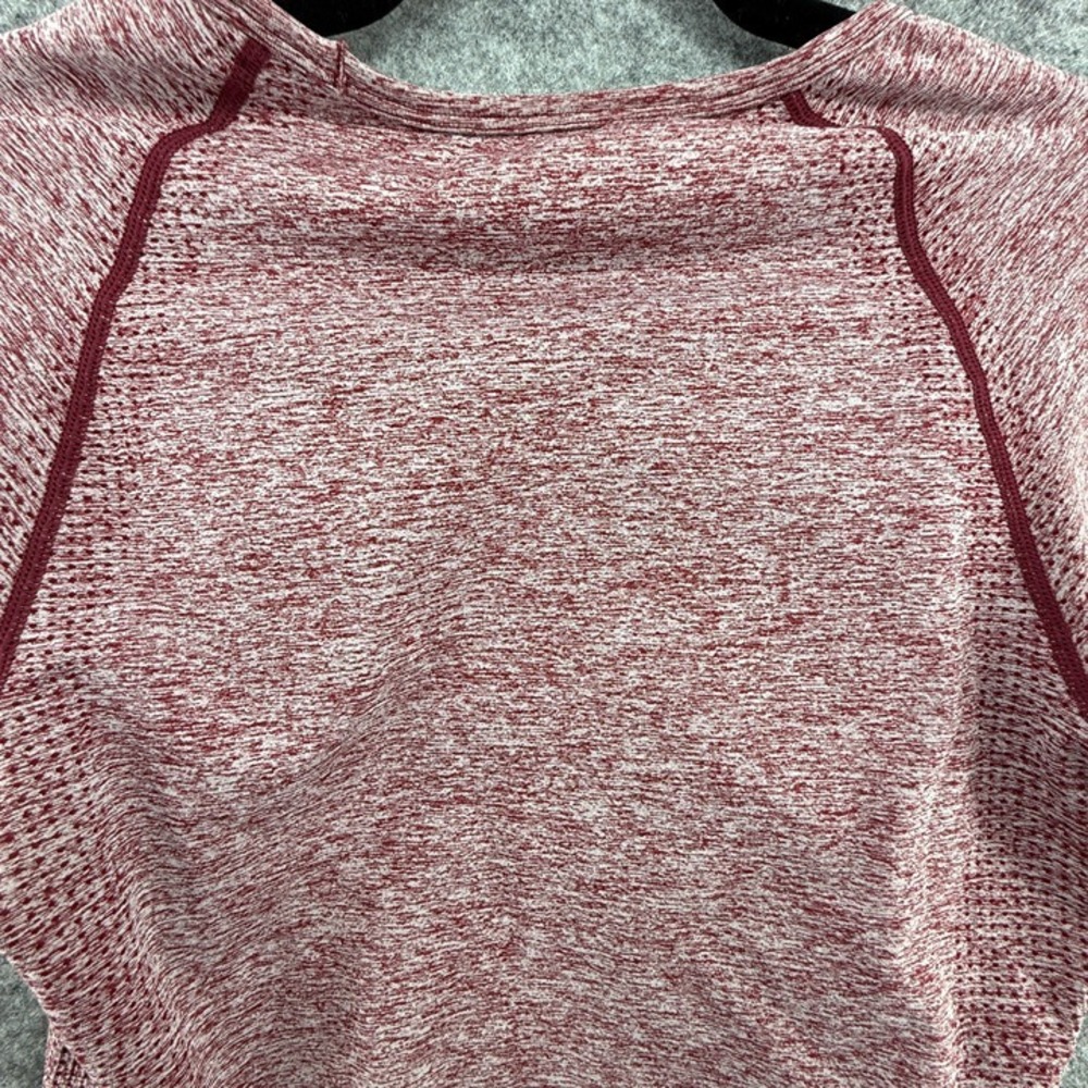 PINK Seamless Activewear Womens Workout cropped tee Wine Red size XL Stretch - Picture 12 of 12